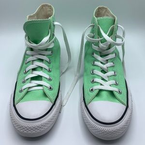 Light Green High Top Converse - Men’s size 7 - Women’s size 9.